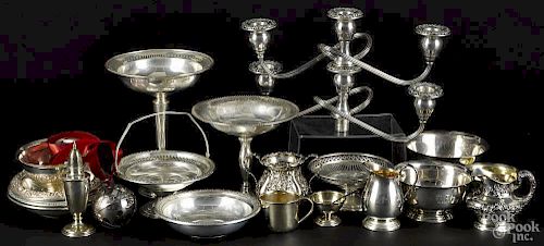Sterling silver tablewares, weighable - 50 ozt.
