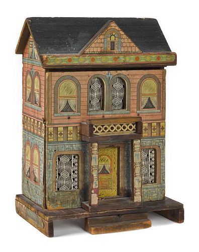 Bliss paper litho doll house, 12 3/4'' h.