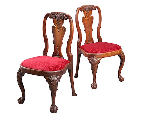 A PAIR OF CHINESE EXPORT PADOUK CHAIRS, SECOND QUARTER 18TH