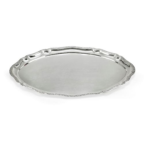 An austrian silver tray, end of 19th Century