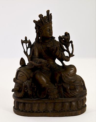 Chinese Carved Seated Guanyin