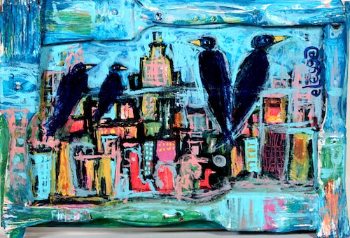 Outsider Art, Eric Legge, Birds On a Wire