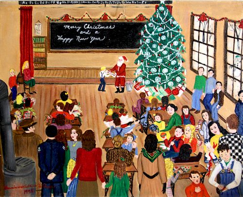 Outsider Art, Genevieve Adkins Wilson, Merry Christmas and a Happy New Year