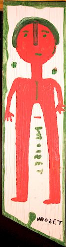 Outsider Art, Mose Tolliver, Red Self-Portrait