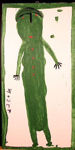 Outsider Art, Mose Tolliver, Portrait of Willie Mae (Wife)