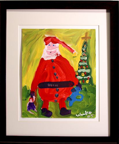 Outsider Art, Woodie Long, Untitled (Santa Claus)