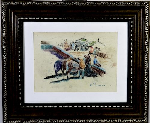 Camille Pissarro (French - Dutch 1830-1903) Pastel