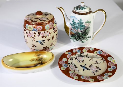 (4) Japanese Assorted Porcelain Pcs.
