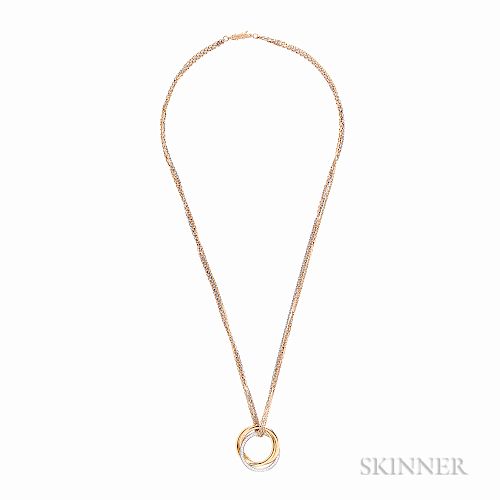 18kt Gold and Diamond "Trinity" Pendant Necklace, Cartier