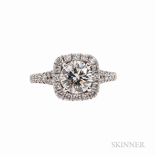 14kt White Gold and Diamond Solitaire