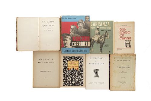 Mellado, Guillermo/Vasconcelos, José/ Urrea, Blas/ Mena, Bernardino/Amaya, Juan. Obras sobre la Revolución Mexicana. Piezas: 8.