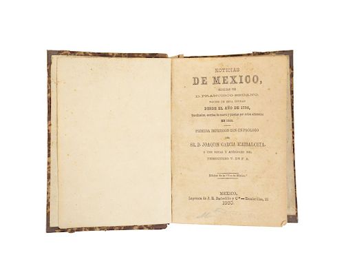 Sedano, Francisco. Noticias de México Recogidas por D. Francisco Sedano, desde el Año de 1756. México: 1880.
