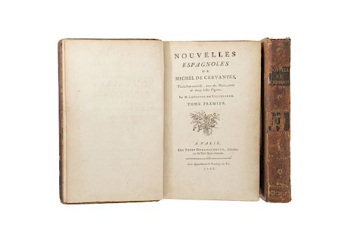 Cervantes Saavedra, Miguel de - Villebrune, Lefebvre de. Nouvelles Espagnoles de Michel de Cervantes. Paris, 1788. Tomos I-II. Pzas: 2