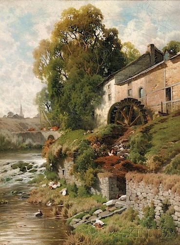 Jacques Janssens (Belgian, 1809-1898)      Le Moulin à eau