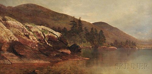 Andrew Fisher Bunner (American, 1841-1897)      Fourteen Mile Island, Lake George