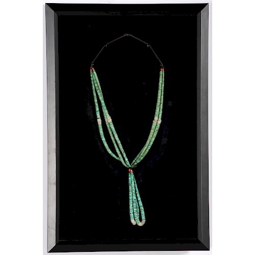 Pueblo Rolled Turquoise Necklace