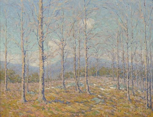 Robert William Vonnoh (American, 1858-1933)      After the Leaves Fall