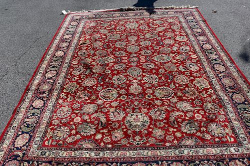 Vintage And Finely Hand Woven Roomsize Carpet .