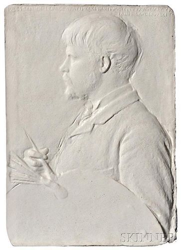 Augustus Saint-Gaudens (American, 1848-1907)      Portrait Plaque of Jules Bastien Lepage