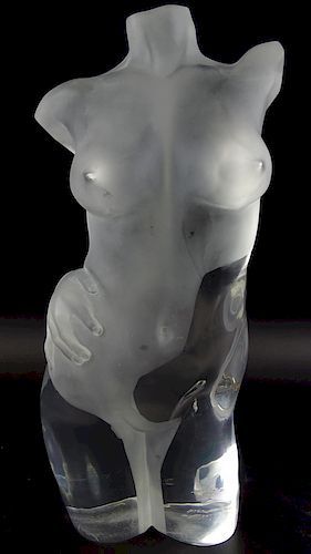 Lucite Sculpture Female Torso - Limited Ed. Signed
