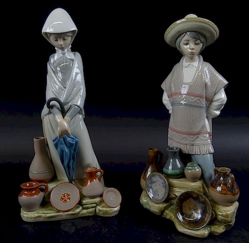 Collection of Two Lladro Porcelain Figures