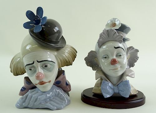 (2) Two lladro Clown Figures