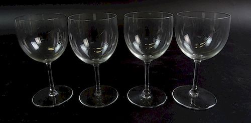 (4) Four Baccarat Crystal Glasses
