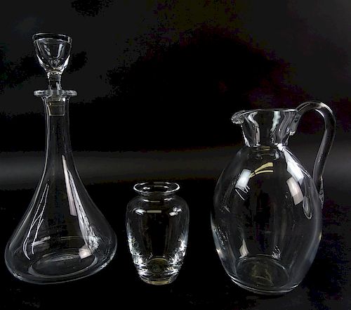(3) Baccarat Three Assorted Serving Items