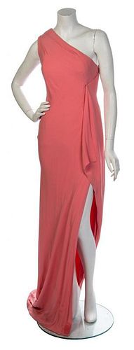* A Christian Dior Rose Silk Evening Gown Ensemble, No size.
