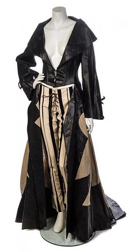 * A Black and Ivory Duster Ensemble, No size.