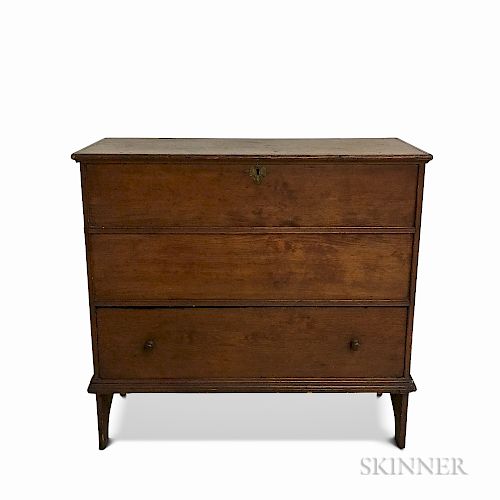 Early Pine One-drawer Blanket Chest