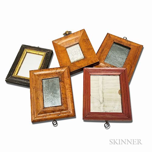 Five Small Framed Mirrors