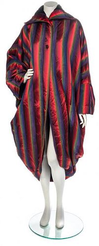 * A Romeo Gigli Multicolor Striped Evening Coat, No size.