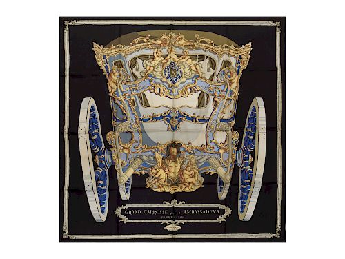 Hermès - Grand Carrosse pour un Ambassadeur silk twill scarf