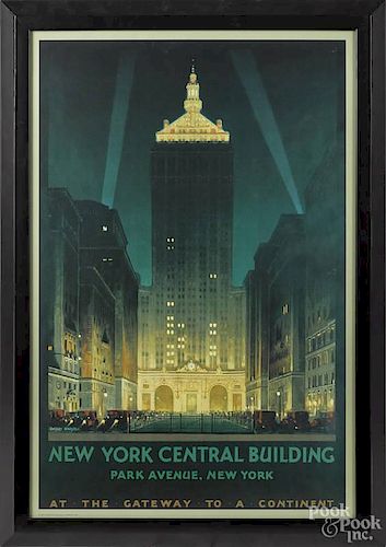 Print of the New York Central Building, pub. 2003, 34'' x 22''.