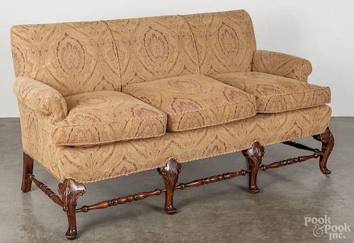 George III style mahogany sofa, 37'' h., 70'' w.
