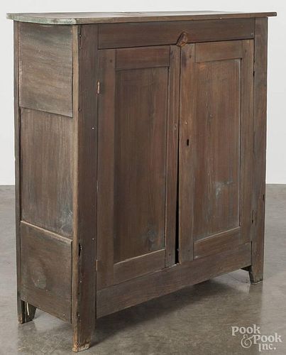 Painted pine jelly cupboard, 19th c., 45 1/4'' h., 39 1/2'' w.