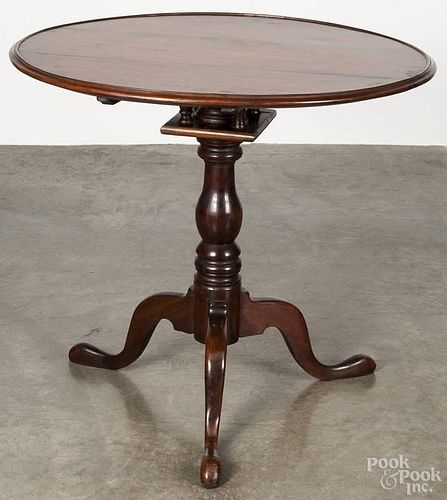 Pennsylvania Queen Anne walnut and cherry tea table, late 18th c., 28'' h., 31'' w.