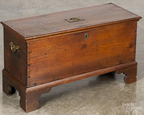 Miniature pine blanket chest, early 19th c., 15 1/2'' h., 27'' w.