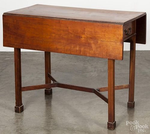 Pennsylvania Chippendale cherry Pembroke table, late 18th c., with two drawers, 28 1/2'' h.