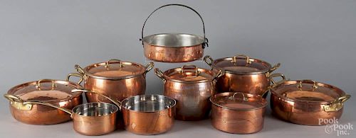 Ruffoni of Italy hand-hammered copper cookware with tin lined interiors