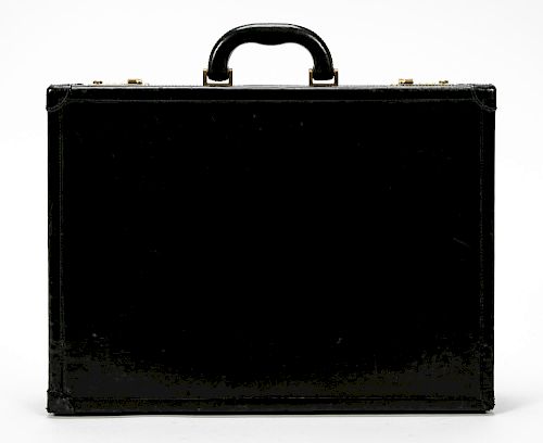 Vintage Bally Black Leather Briefcase
