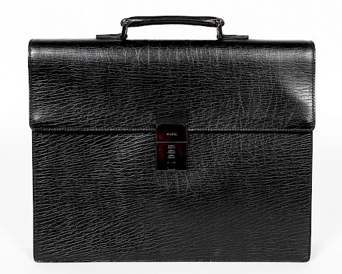 Gucci City Line Leather Briefcase w/ Dust Jacket