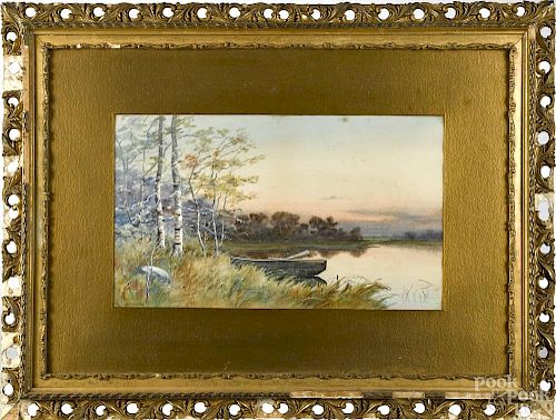 Frederick A. MacNeal (American 20th c.), watercolor landscape, signed lower left, 12'' x 20''.