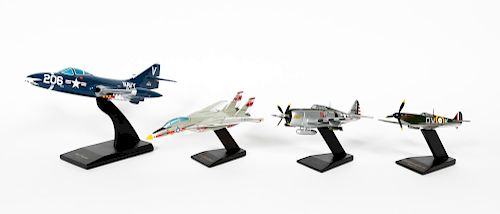 Four, Assorted Scale Model Fighter Planes