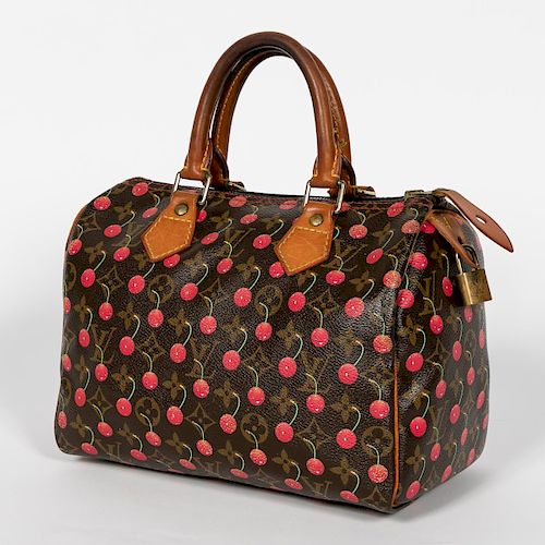 Murakami Louis Vuitton Cerises Speedy Handbag 25
