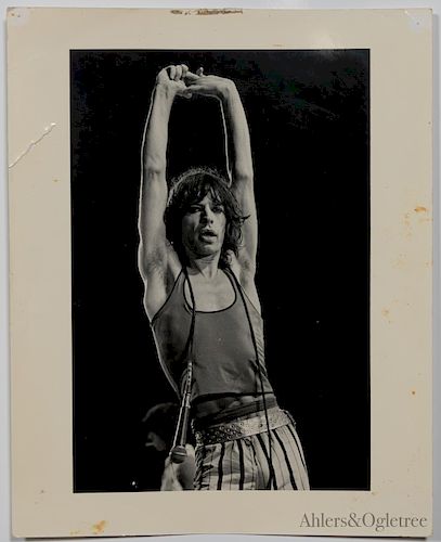 1980's Greg Gaar "Mick Jagger" B&W Photograph