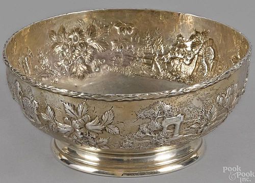 S. Kirk & Sons sterling silver bowl with repoussé