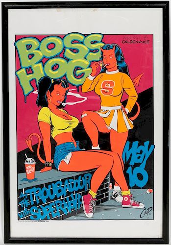 Coop, "Boss Hog" Silkscreen Concert Poster