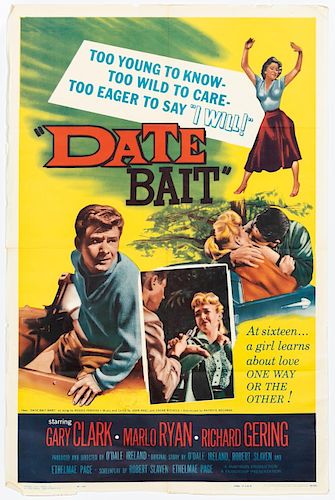 "Date Bait" 1960 Original Movie Poster